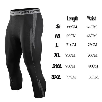 POWER-LEGGINGS Bodybuilding 3/4 Leggings mit Lightning Design / Quick Dry / Kompression Ethics-Sports