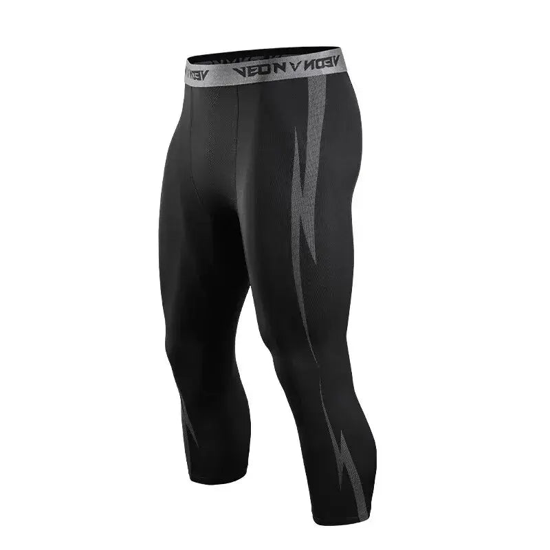 POWER-LEGGINGS Bodybuilding 3/4 Leggings mit Lightning Design / Quick Dry / Kompression Ethics-Sports