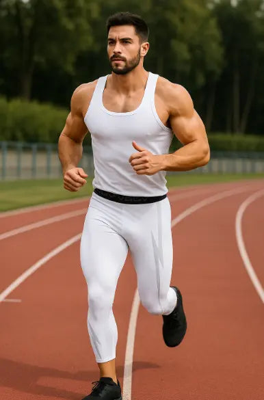 POWER-LEGGINGS Bodybuilding 3/4 Leggings mit Lightning Design / Quick Dry / Kompression Ethics-Sports