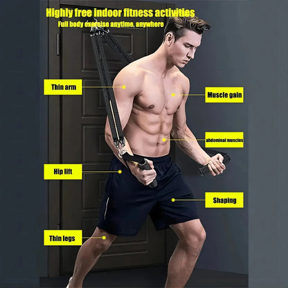 Pedal Spannung Seil Puller Workout Ausrüstung Elastische Widerstand Band Schaum Stretch Fitness Gym Maschinen Hause Ethics Sports