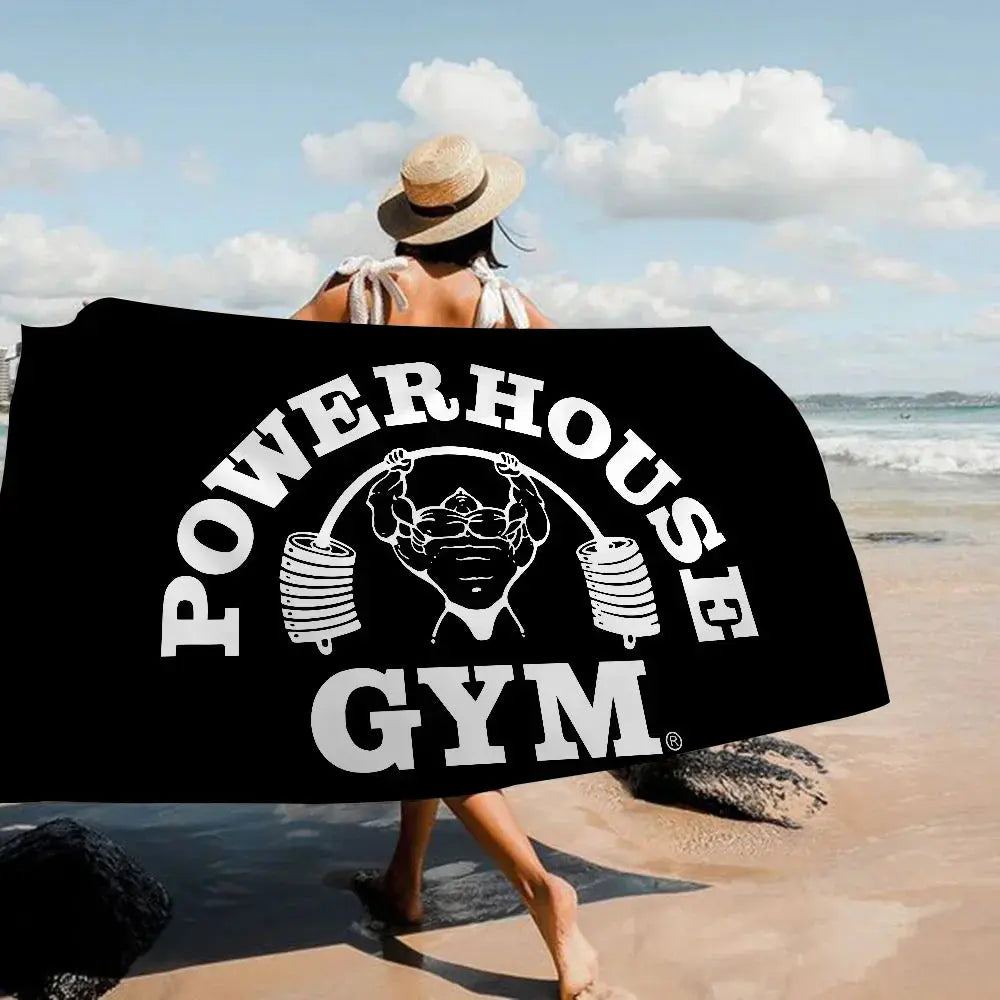 Powerhouse Gym Towel Microfiber Beach Towel Absorbent Quick dry Soft Yoga Swimming Resort Mountain Climbing Towel Ethics-Sports