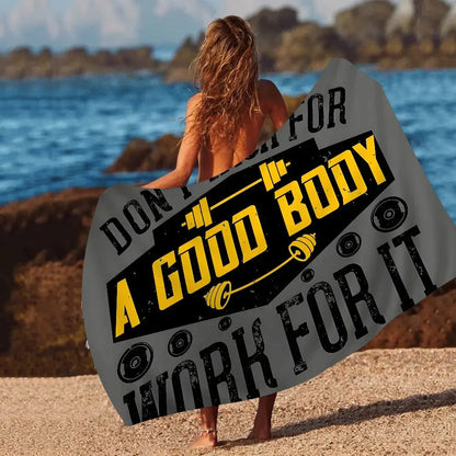 Powerhouse Gym Towel Microfiber Beach Towel Absorbent Quick dry Soft Yoga Swimming Resort Mountain Climbing Towel Ethics-Sports