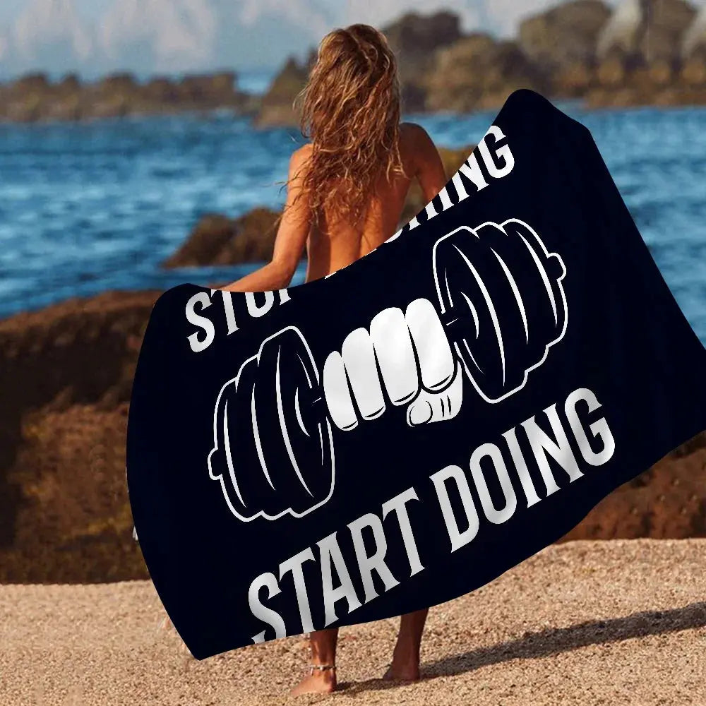 Powerhouse Gym Towel Microfiber Beach Towel Absorbent Quick dry Soft Yoga Swimming Resort Mountain Climbing Towel Ethics-Sports