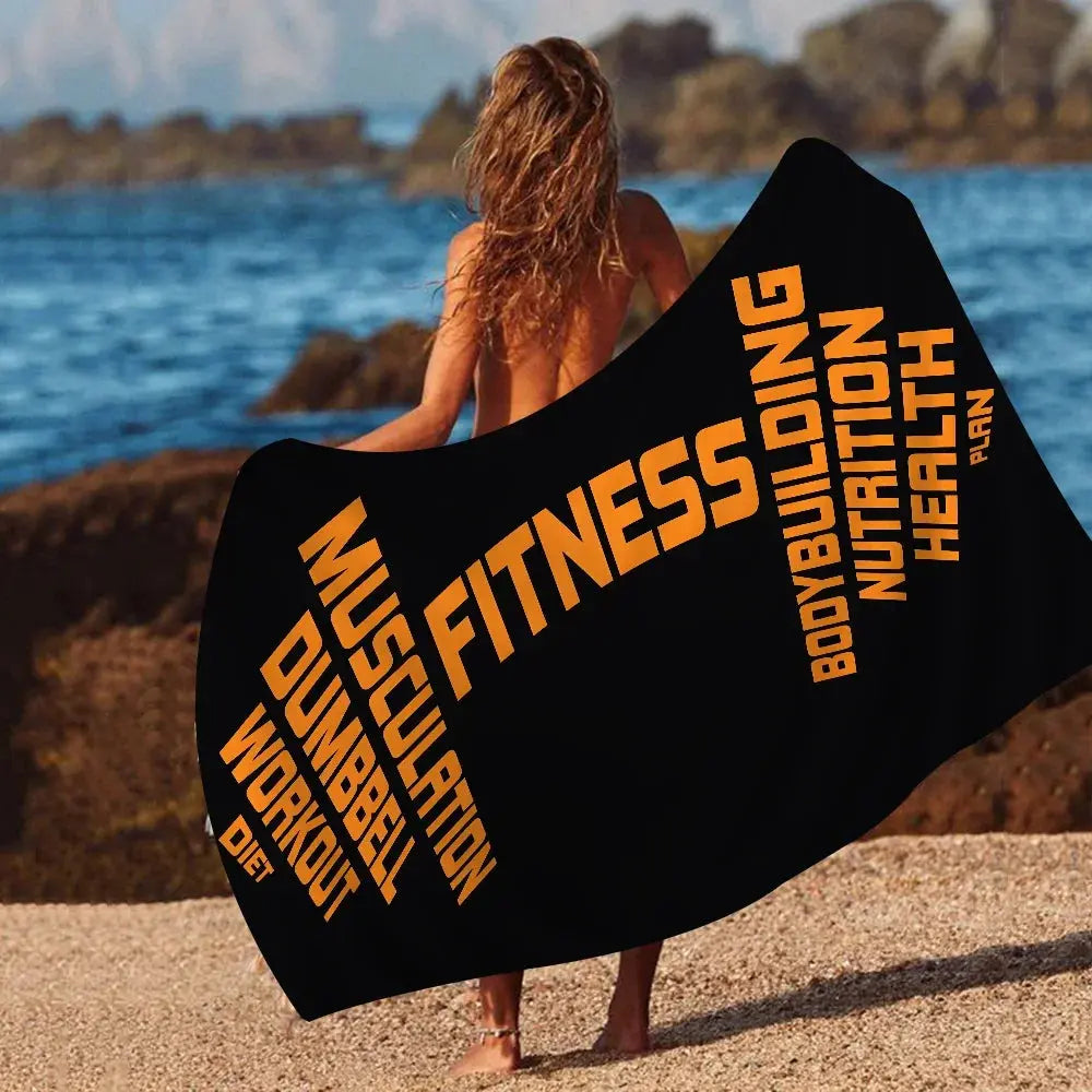 Powerhouse Gym Towel Microfiber Beach Towel Absorbent Quick dry Soft Yoga Swimming Resort Mountain Climbing Towel Ethics-Sports