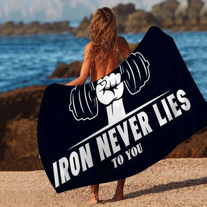 Powerhouse Gym Towel Microfiber Beach Towel Absorbent Quick dry Soft Yoga Swimming Resort Mountain Climbing Towel Ethics-Sports