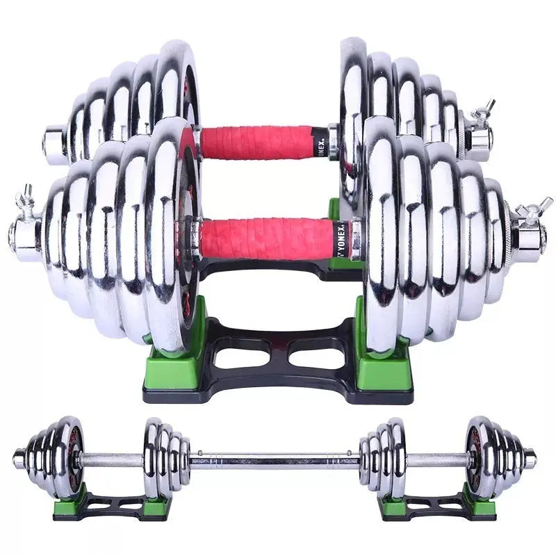 Pure Iron Solid Black and Red Dumbbells Ethics Sports