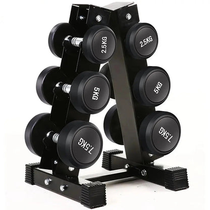 Round Rubber Coated Steel Dumbbell for Men and Women, Special Fitness Equipment, Classic, 5kg-20kg Ethics-Sports