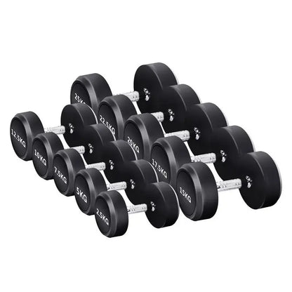 Round Rubber Coated Steel Dumbbell for Men and Women, Special Fitness Equipment, Classic, 5kg-20kg Ethics-Sports
