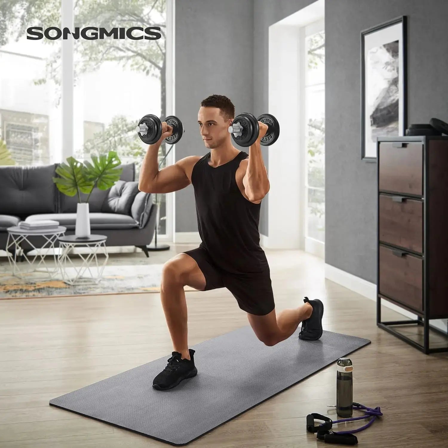 SONGMICS Dumbbell SYL20/30/40T cast iron dumbbell set 20/30/40 kg adjustable Ethics-Sports