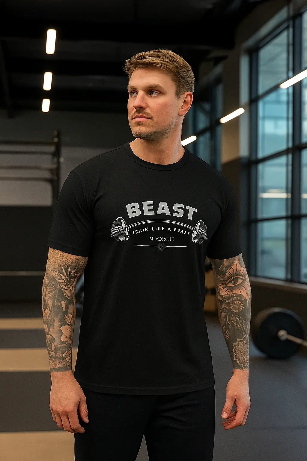 Short Black Sleeve T-shirt "BEAST" Ethics Sports