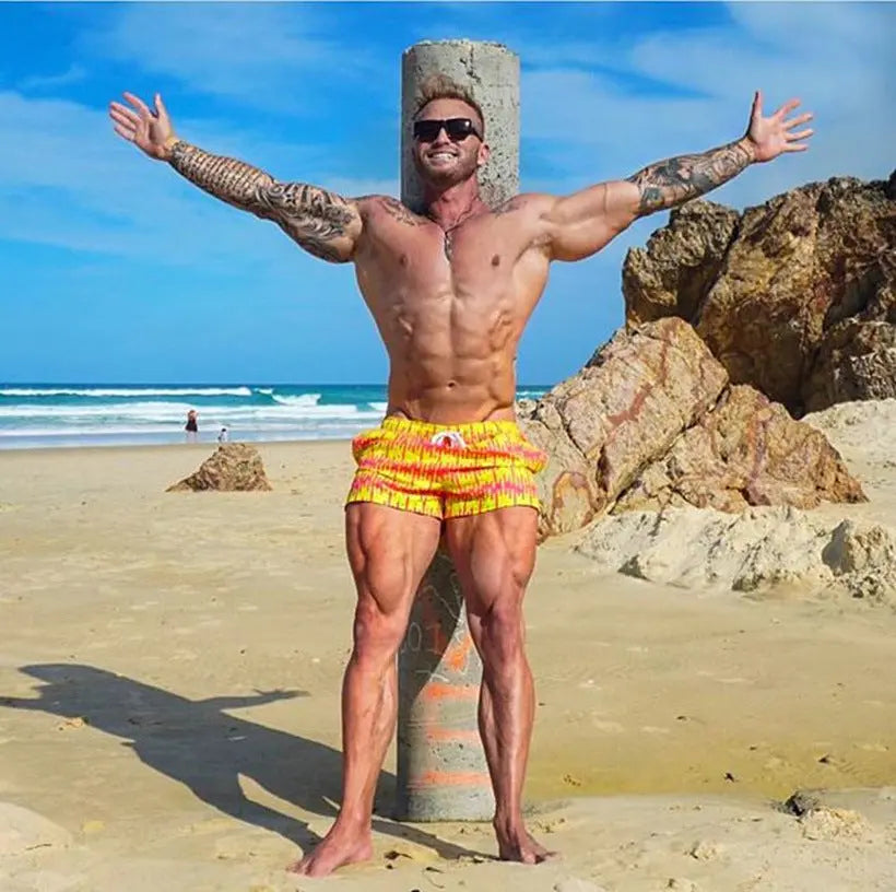 Summer Beach Pants Men's Loose Quick Dry Boxer Trunks Five Points Large Size Metasport