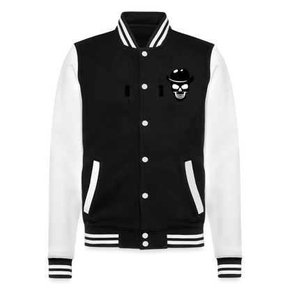 College-Sweatjacke - Schwarz/Weiß