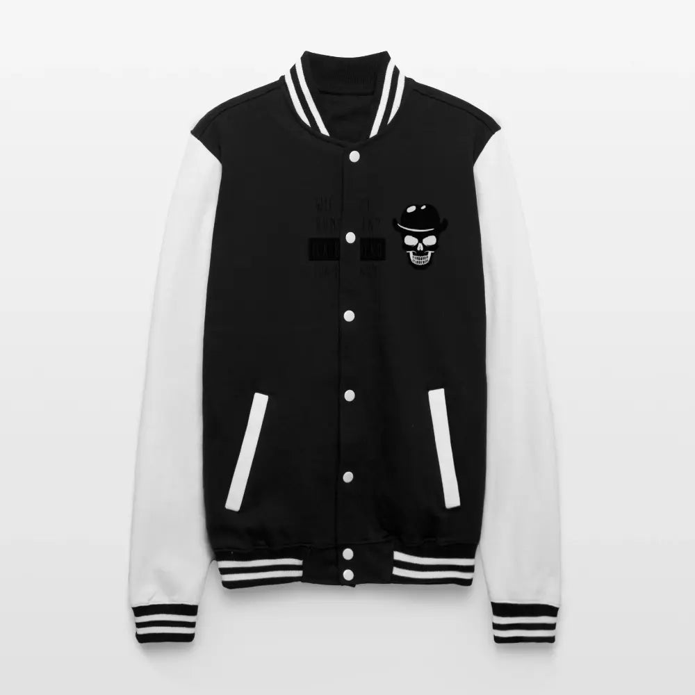 College-Sweatjacke - Schwarz/Weiß