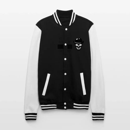 College-Sweatjacke - Schwarz/Weiß