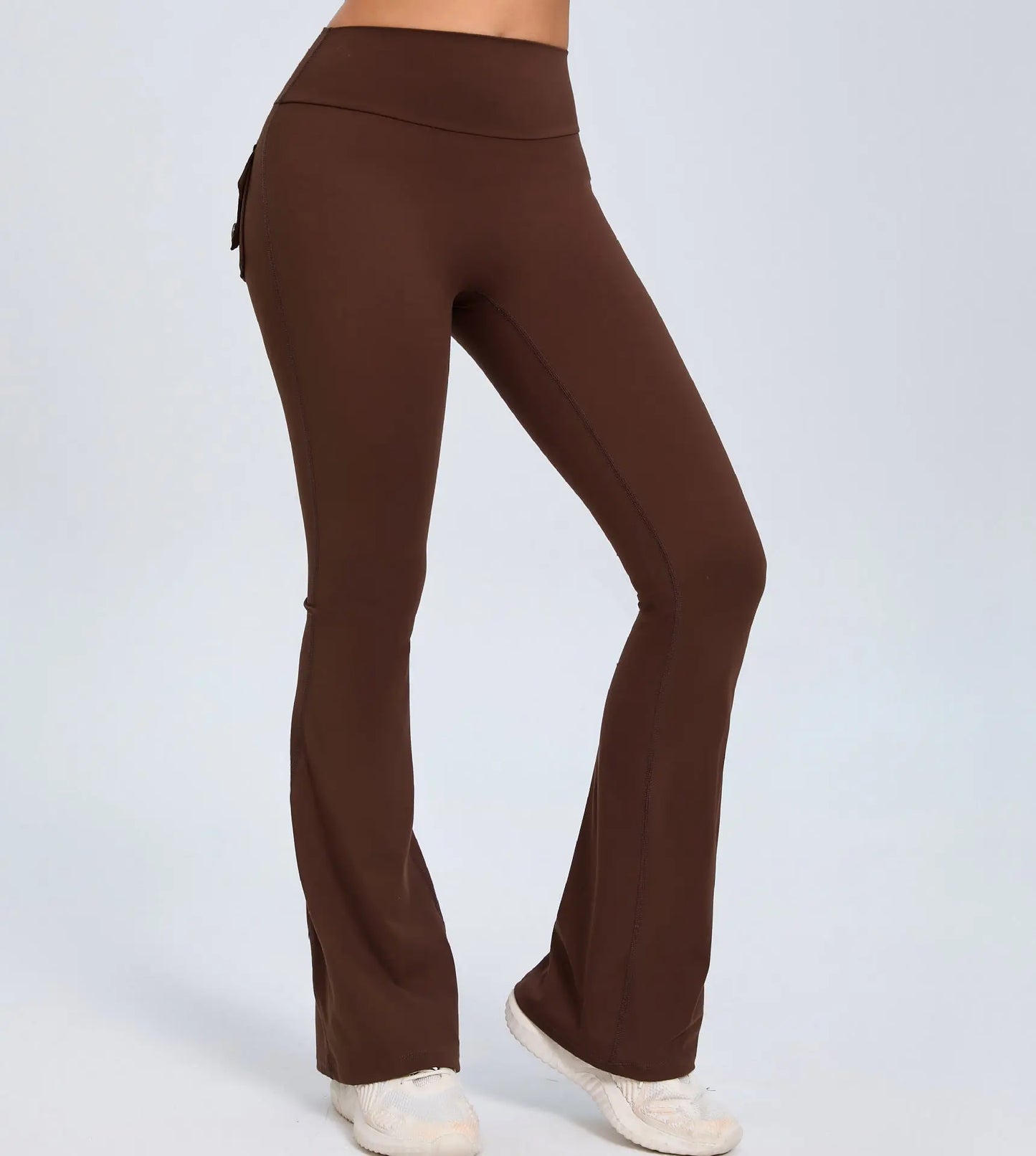 Yoga Fitness Flared Pants With Pockets Ins Fashion Slim High Waist Sports Trousers  Scrunch Butt Booty Workout Lifting Leggings Metasport
