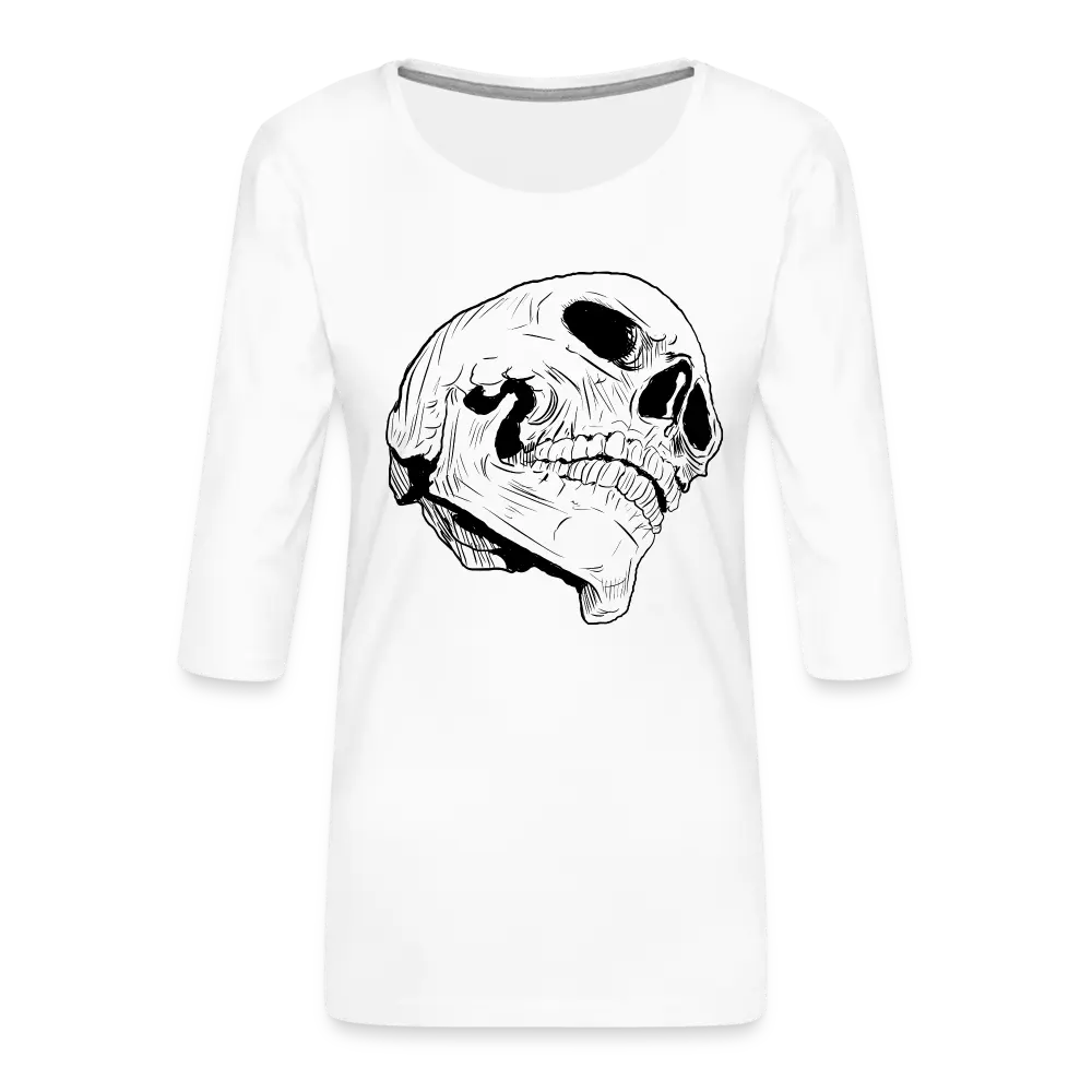 individuelles Frauen Premium 3/4-Arm Shirt - weiß