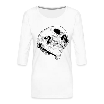 individuelles Frauen Premium 3/4-Arm Shirt - weiß