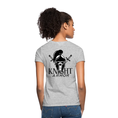 individuelles Frauen Standard T-Shirt - Grau meliert