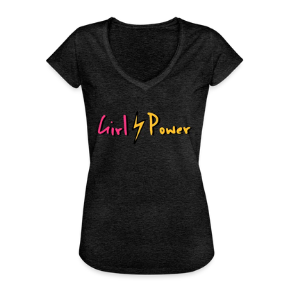 individuelles Frauen Vintage T-Shirt - Anthrazit